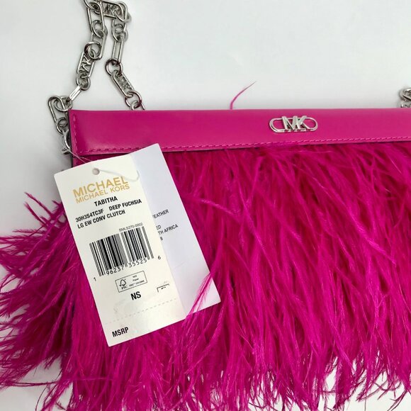 Michael Kors Deep Pink Tabitha Clutch - Picture 12 of 12
